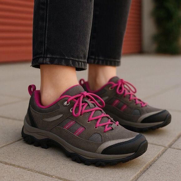 BEARPAW Ridgewood Size 9 Womens Low Hiker Trail Shoe with NeverWet Charcoal Lace - Picture 11 of 12